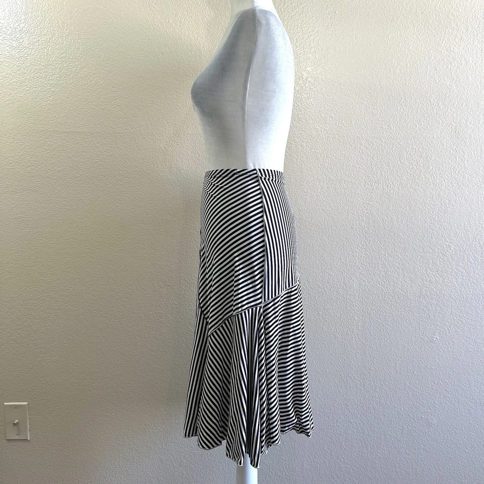 Studio M винтажный Y2K 2000-х годов в полоску черный белый эластичная юбка женщин S - Изображение 3 из 4