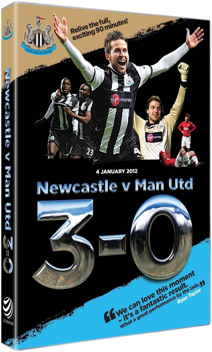 Newcastle United 3 v 0 Manchester United ( DVD ) 4/1/2012 **NEW**