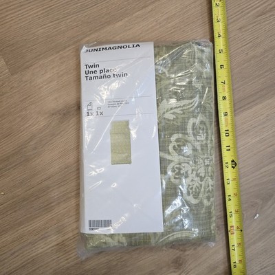 New IKEA JUNIMAGNOLIA Twin Duvet Cover Set Green Floral New Sealed Packaging