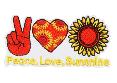 PEACE - LOVE - SUNSHINE - HIPPY LIFE - Embroidered Iron-On Patch