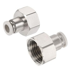 2pcs Push to Connect Fittings 1/2PT Female Thread Fit 8mm Tube OD Copper