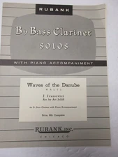 Ivanovici Waves of the Danube B Flat Bass Clarinet Solo & Piano Sheet Music