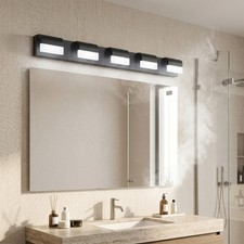 38 inch Bathroom Dimmable LED Vanity Light 5-Lights Mirror Wall Sconce Fixture