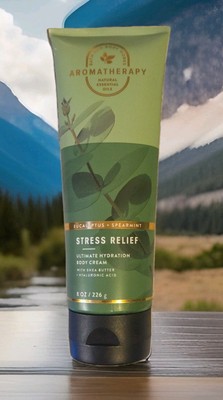 Bath & Body Works STRESS RELIEF  EUCALYPTUS SPEARMINT Full Size BODY CREAM 8oz