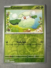 Pokemon TCG * SV Prismatic Evolutions * 7/131 Cottonee C REVERSE HOLO * FRESH PK