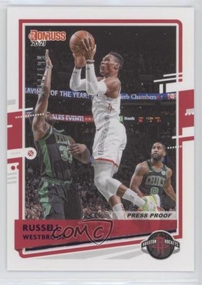 2020-21 Panini Donruss Press Proof Purple 184/199 Russell Westbrook #64 mm8