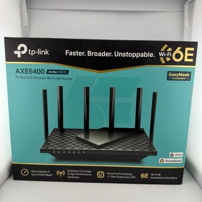 TP Link AXE5400 Tri Band WiFi 6E Router Archer AXE75 Gigabit VPN Router 9K
