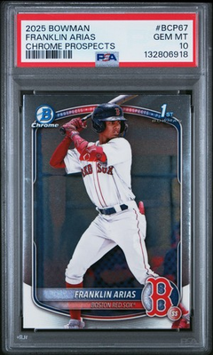 #ad 2025 Bowman Chrome Prospects #BCP67 Franklin Arias PSA 10 $100.00