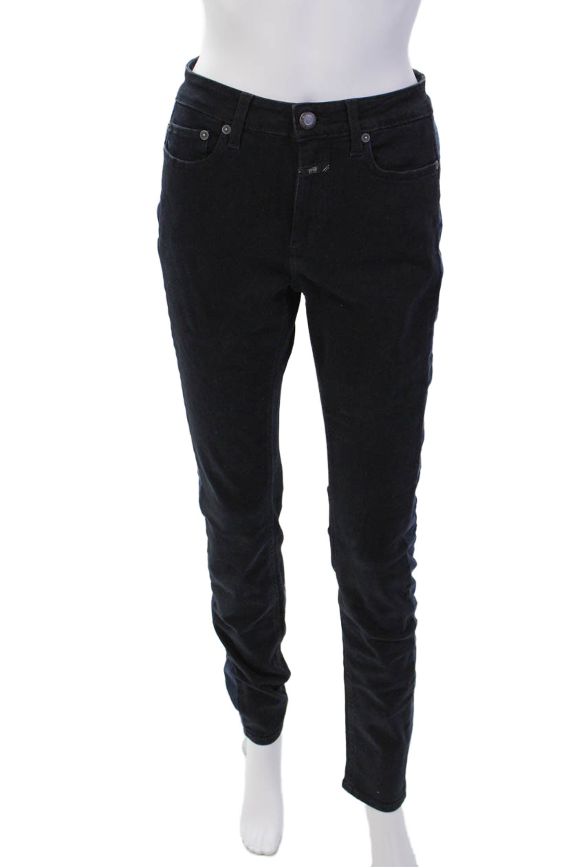Closed Womens Dark Wash Contrast Trim High Rise Skinny Jeans Blue Size 27Free Shipping in US $100+ Orders | $6.95 Orders Below