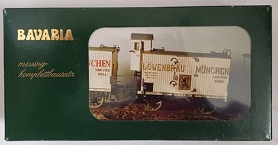 Bavaria Modellbahn Bausatz Bierwagen Löwenbräu München Art. Nr. 2.36 Epoche 1