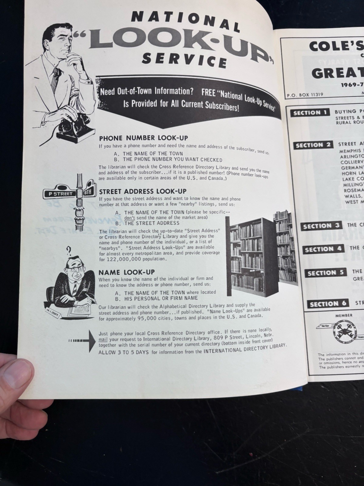 1969-70 COLE'S BLUE BOOK for MEMPHIS, TN. AREA CITY DIRECTORY STREETS TELEPHONE