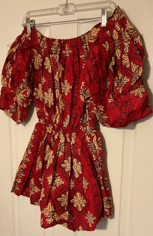 NEW African Women's  Top    multi  colored Elastic Neck Waist S-S 2available