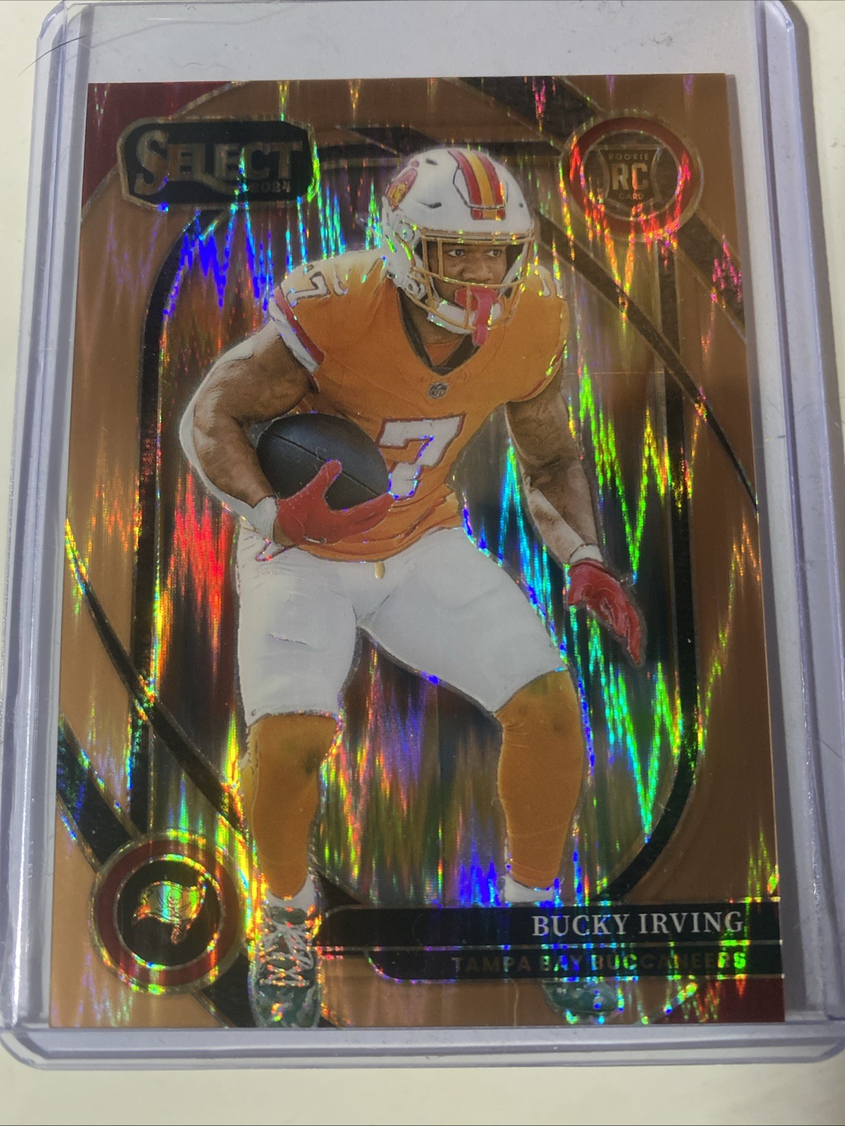 2024 Panini Select - Concourse Bucky Irving #4 Copper Shock Prizm /299 (RC)
