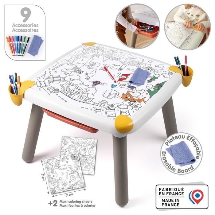 Table créative enfant effaçable en plastique bleu pour éviter les gribouillis