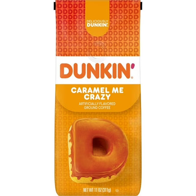 Dunkin  Caramel Me Crazy Ground Coffee, 11 oz