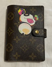 Louis Vuitton Agenda PM R20011 Brown Monogram Panda Murakami Collab Rare Item