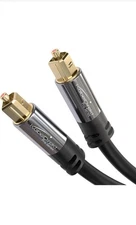 Kabeldirekt TOSLINK – Optical Audio Cable – 15Ft – Fiber Optic Cord, S/PDIF Digi