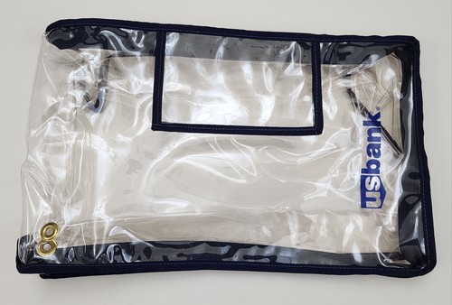 Official US Bank 16"x 10"x 5" Transparent Security or Document Plastic Bag