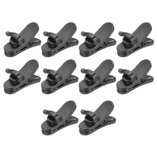 10 Pcs 360 Degree Rotate Headphone Wire Clip 0.94"x0.31"x0.49" Black