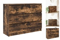 Kommode Schubladenschrank Sideboard RäUchereiche 100X35X76 Cm Holzwerkstoff