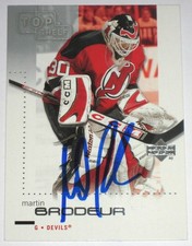 MARTIN BRODEUR SIGNED UPPER DECK TOP SHELF NEW JERSEY DEVILS CARD AUTOGRAPH AUTO