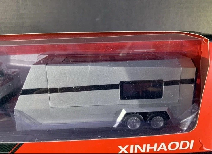 Xinhaodi Tesla Cyber Truck METAL Model with Trailer With Light and Music - Image 2 of 3
