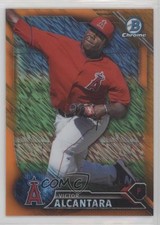 2016 Bowman Chrome Prospects Orange Shimmer Refractor Victor Alcantara 1d59