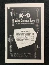 How to use K-D Valve Service Tools for Ford Motors  - c1950 -
