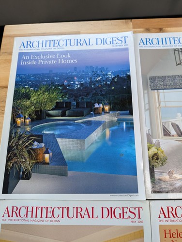 Architectural Digest Magazine Lot of 7 - 2007, Celebrities Homes - Picture 8 of 8