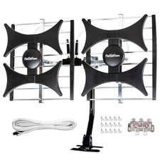 Multi-Directional 4V HDTV Antenna - up to 200 Mile Range, UHF/VHF, Indoor, At...