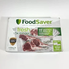 FoodSaver 11" x 16' Vacuum Seal Roll 3 Pack FSFSBF0634 New