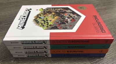 Minecraft Guide Collection 4 Book Set Redstone,Farming,Survival,Nether & The End