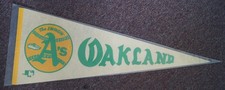 VINTAGE 1970s OAKLAND Athletics The Swingin' A's Full Size Felt Pennant