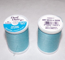 Dual Duty All Purpose Polyester Thread, 250 yards, Light Parakeet 5220 