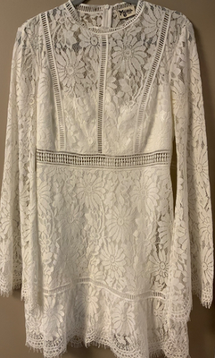 chinese dress ladies Bliss Bow Dress, in White Stretch, Size: Large main image 0