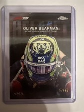 2025 F1 Topps Chrome Oliver Bearman Rookie RC Helmet 75th Anniversary 57/75 !