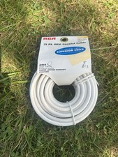 RCA 25 Ft. RG6 White Video SUPERIOR Coaxial Cable TV Digital Analog Signals DBS