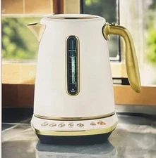 Breville Smart Kettle Luxe Sea Salt Brass Variable Temp Electric Tea Kettle New