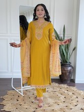 Bollywood Designer Kurti Pant Dupatta Set Indian Wedding Wear Salwar Kameez
