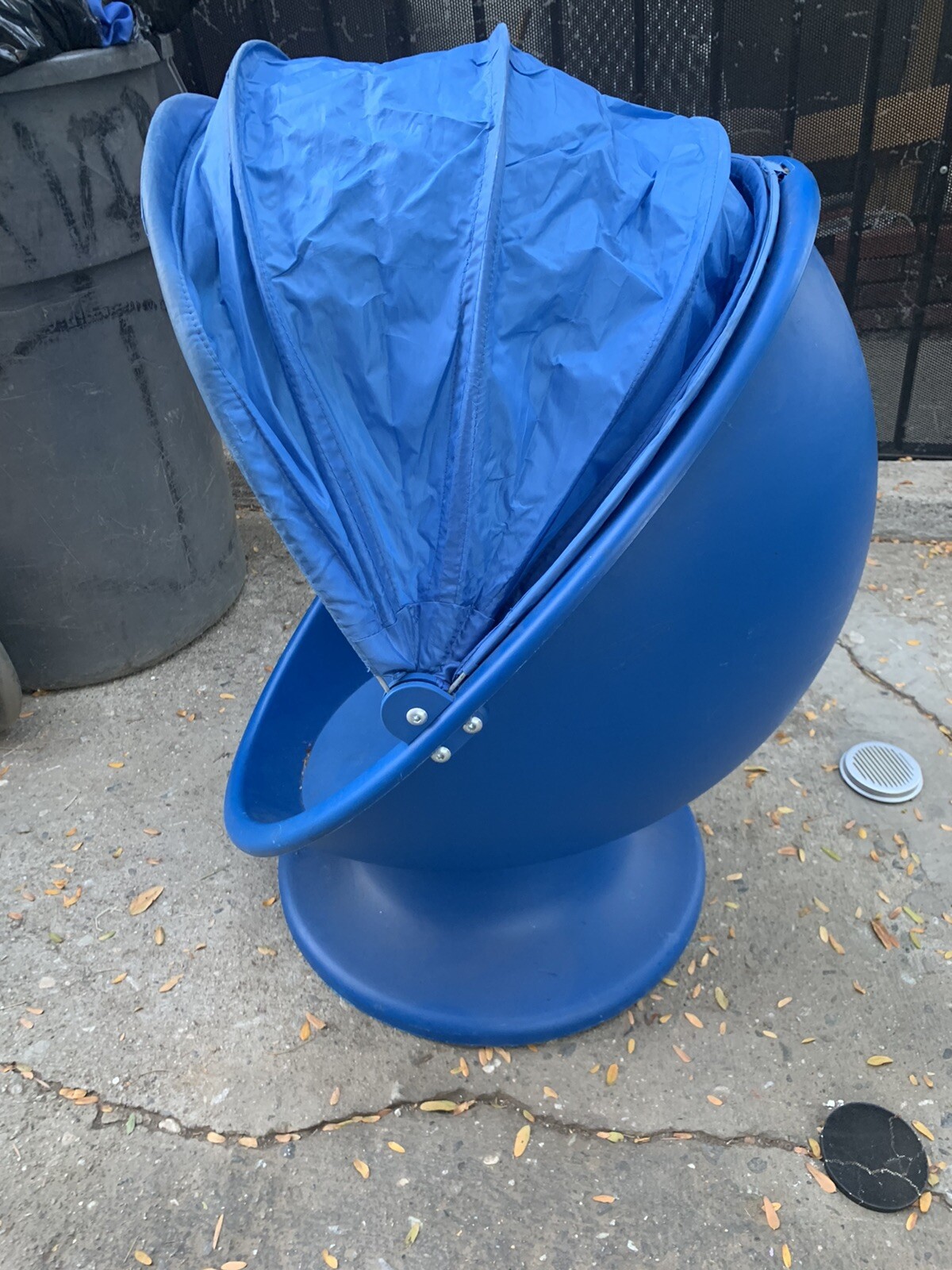 ikea egg chair pod on Ikea Ps Lomsk Swivel Chair Childs Pod Egg Chair Rare Blue Ebay