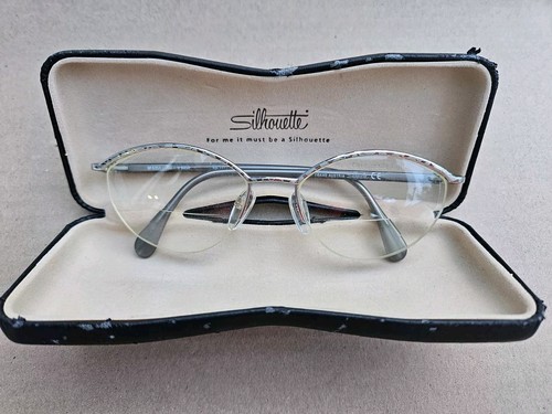 Retro Silhouette Silver/Gray Eyeglasses Frame Only 55-17-135mm M 6351 /00 V6050