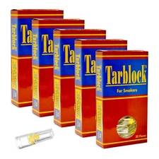TARBLOCK Cigarette Filter Tips - 5 Packs (150 Filters Total)