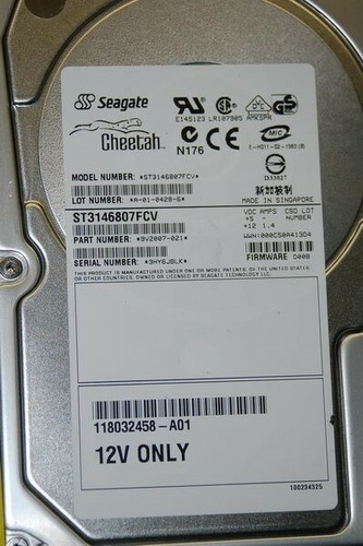 005048491 EMC CLARiiON 146Gb 10K FC Hard Drive Seagate Cheetah ST3146807FCV - Picture 2 of 2