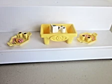 Fisher Price Loving Family Dollhouse Breakfast In Bed Tray and 2 other Trays.