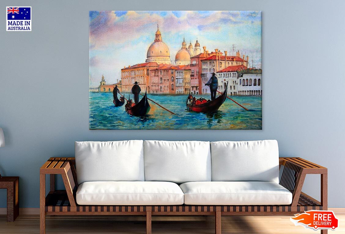 Painting Of Venice Italy Wall Canvas Home Decor Australian Made Quality