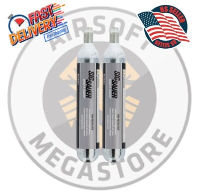 Count 2 SIG SAUER 90 Gram Prefilled co2 Cylinder For AIRGUN AIRSOFT USE Fast