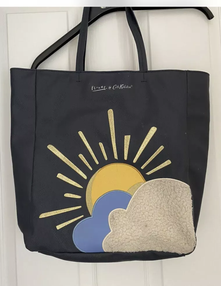 Cath Kidston Fearne Cotton Navy Sun Clouds Tote Bag