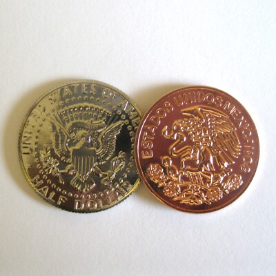 EZ Scotch & Soda Kenndy Half Dollar Mexican Magic Coin Trick + Bonus Trick