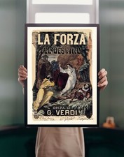 La forza del destino 1870 POSTER PRINT Vintage Verdi Theatre Opera Promo WallArt