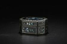 Chinese Iacquerware Handmade Exquisite Jewelry Box 23722